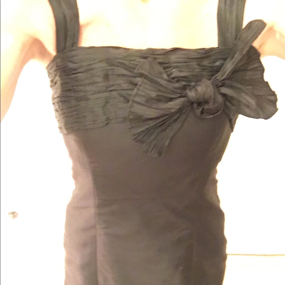 Black size 4 cocktail dress 100% THAI SILK - Picture 2 of 8